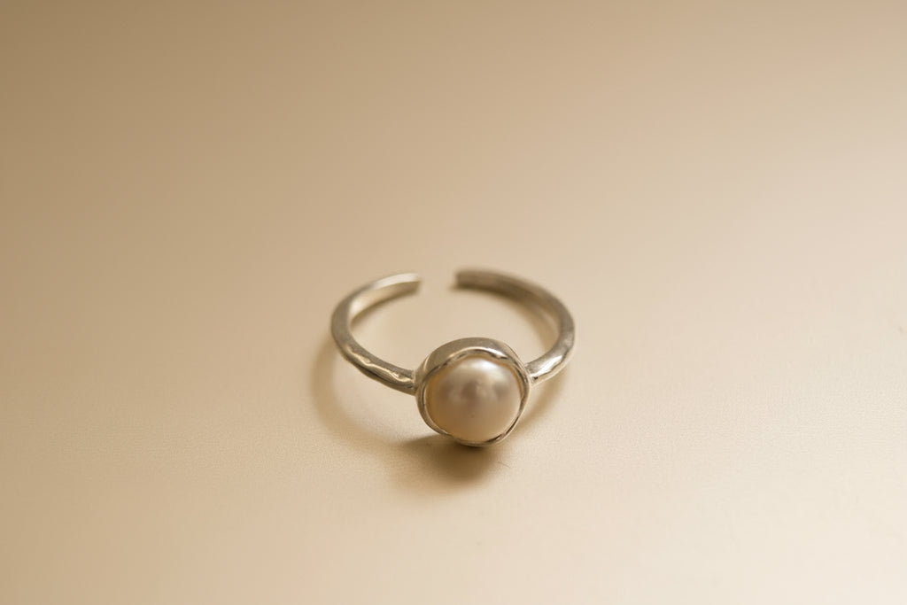 Astra Silver Pearl Ring
