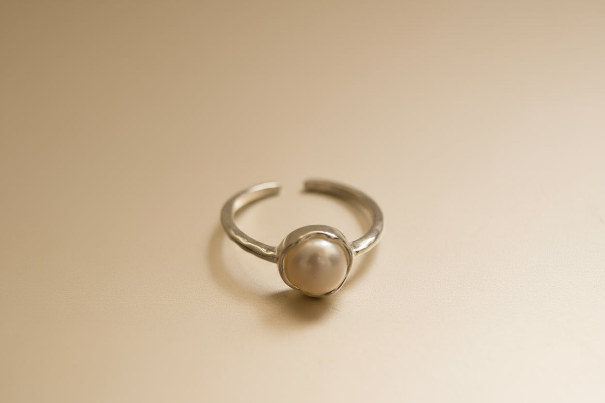 Astra Silver Pearl Ring