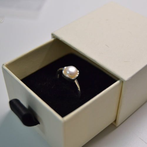Astra Silver Pearl Ring