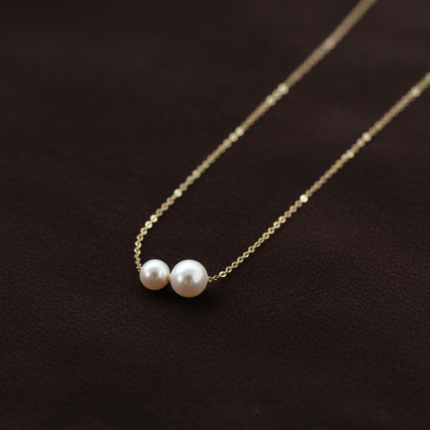 Twin Pearl Harmony Necklace