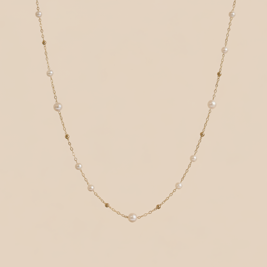 Stella Pearl Station Necklace