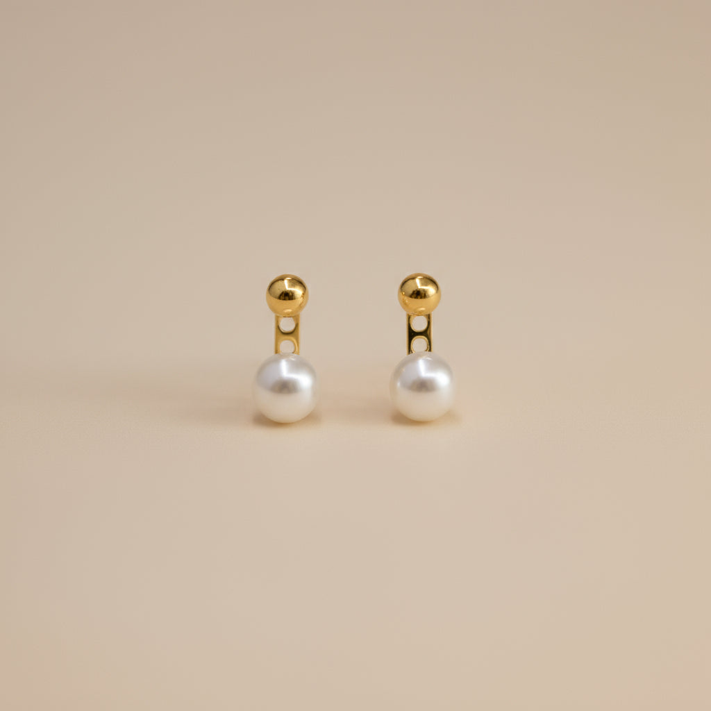Luna Arc Pearl Earrings