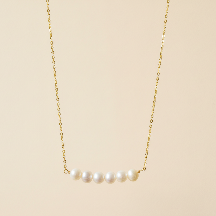 Aria Pearl Line Necklace