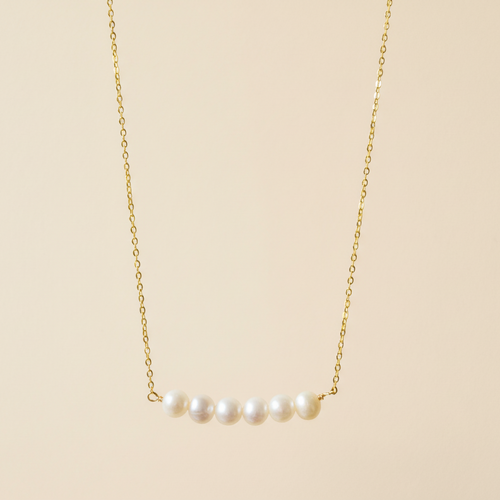 Aria Pearl Line Necklace